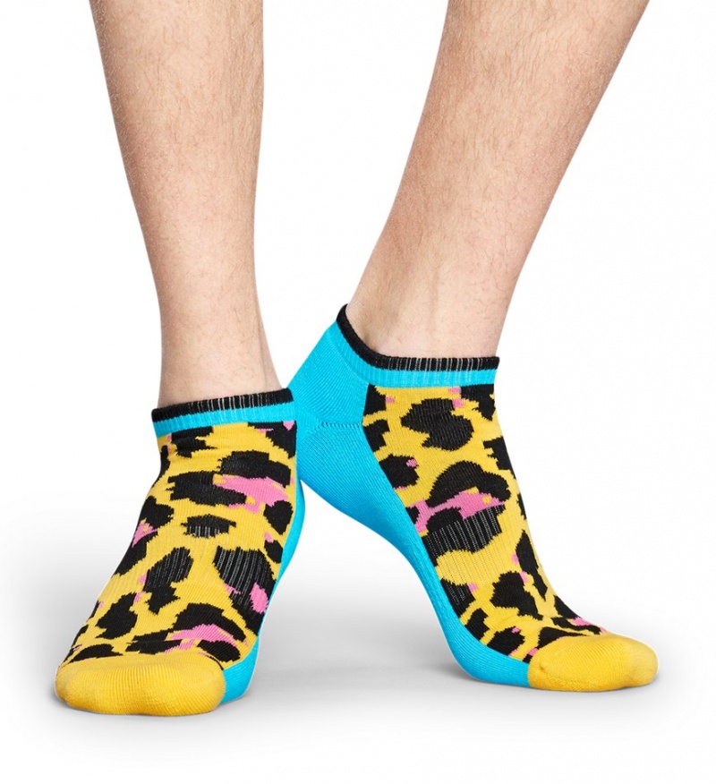 Happy Socks Turn Leopard Low Socken Unisex Gelb Leopard | Schweiz 60457TGYI