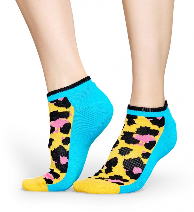 Happy Socks Turn Leopard Low Socken Unisex Gelb Leopard | Schweiz 60457TGYI