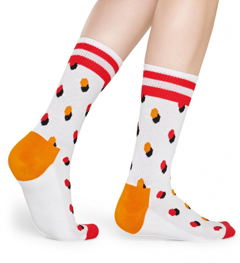 Happy Socks Turn Shadow Dot Socken Unisex Weiß | Schweiz 48021KFSD