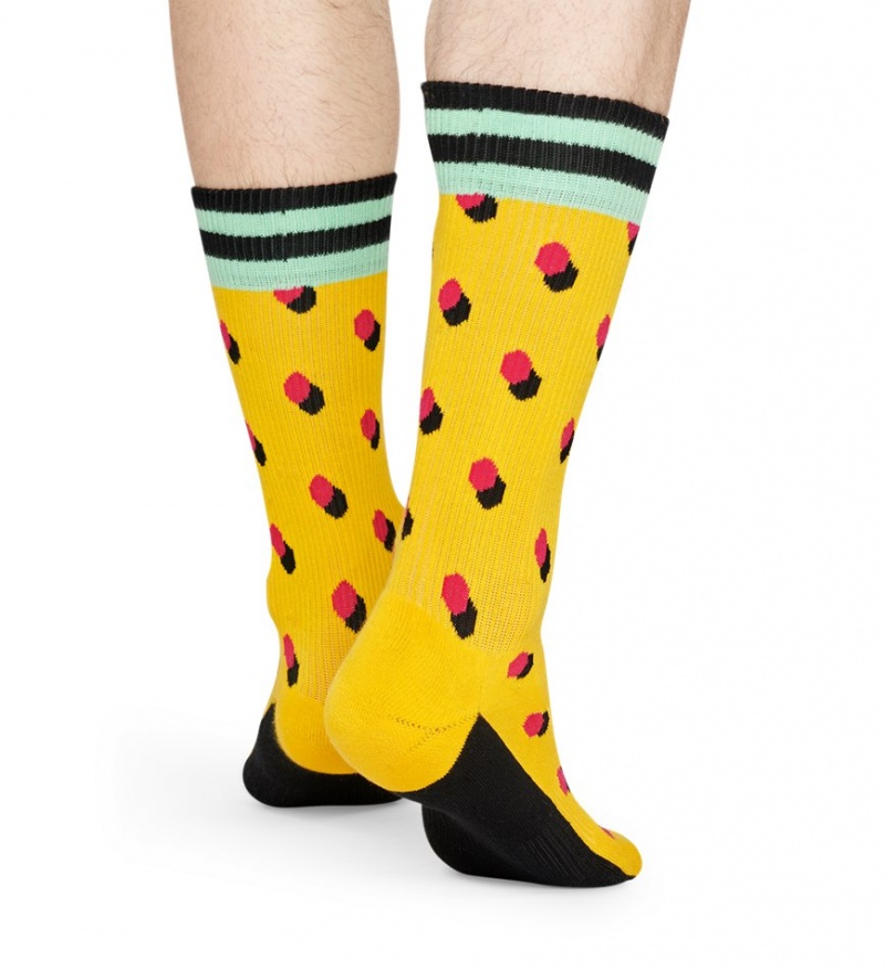 Happy Socks Turn Shadow Dot Socken Unisex Gelb | Schweiz 31258APGD