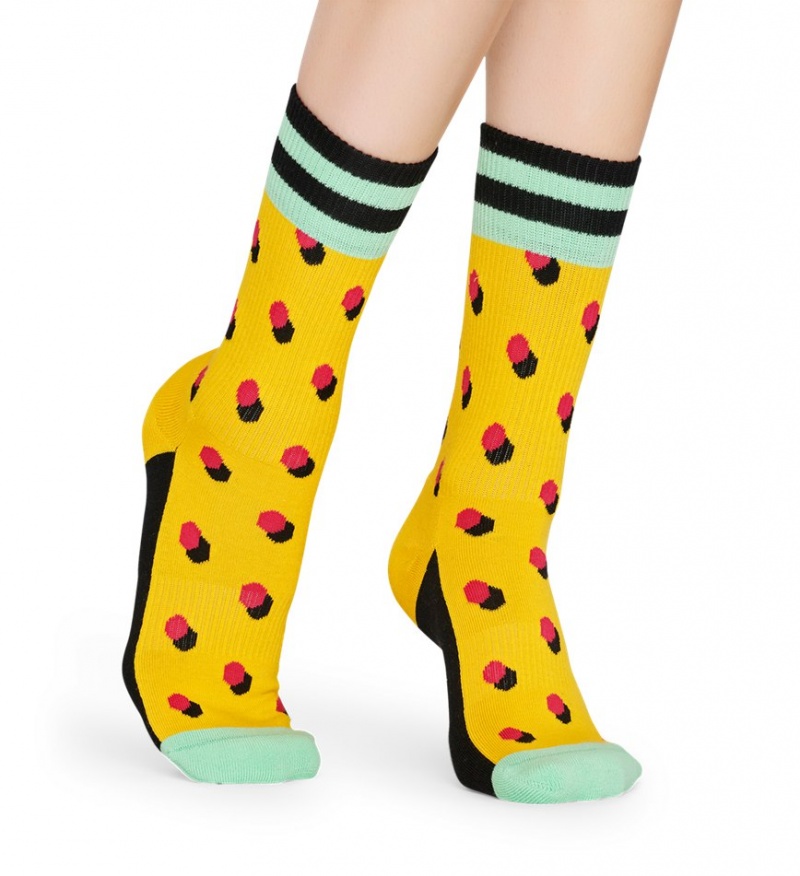 Happy Socks Turn Shadow Dot Socken Unisex Gelb | Schweiz 31258APGD