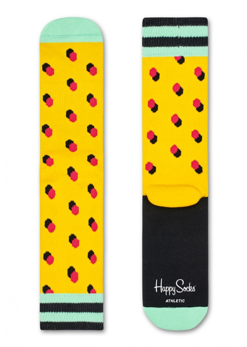 Happy Socks Turn Shadow Dot Socken Unisex Gelb | Schweiz 31258APGD