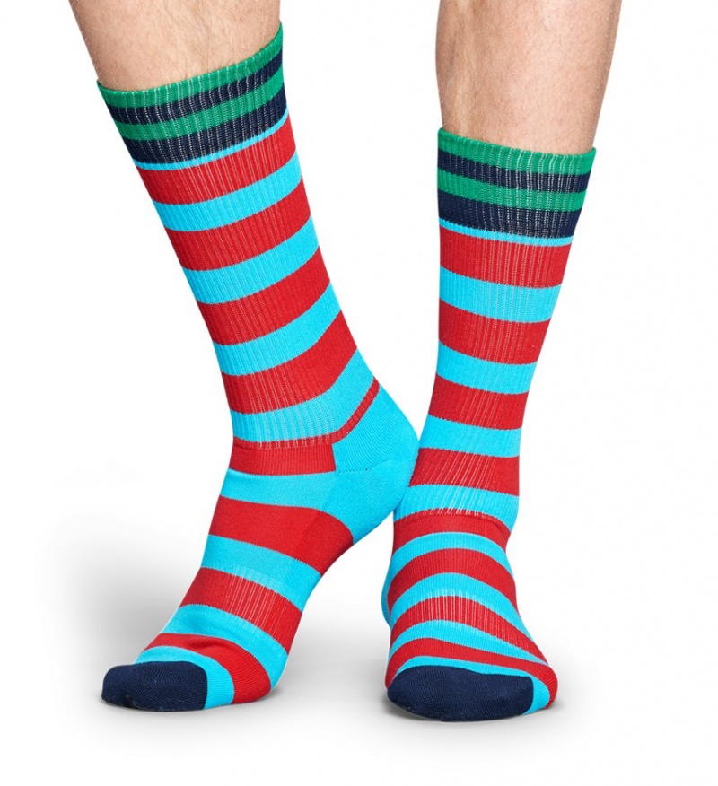 Happy Socks Turn Stripe Socken Unisex Türkis | Schweiz 98704VBZY