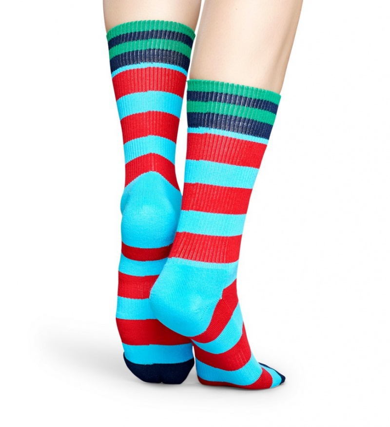 Happy Socks Turn Stripe Socken Unisex Türkis | Schweiz 98704VBZY