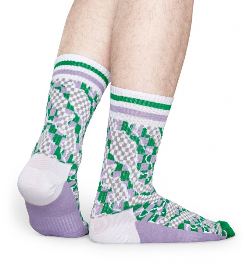 Happy Socks Turn Workspace Mid High Socken Unisex Lila Lavendel | Schweiz 80325VPIX