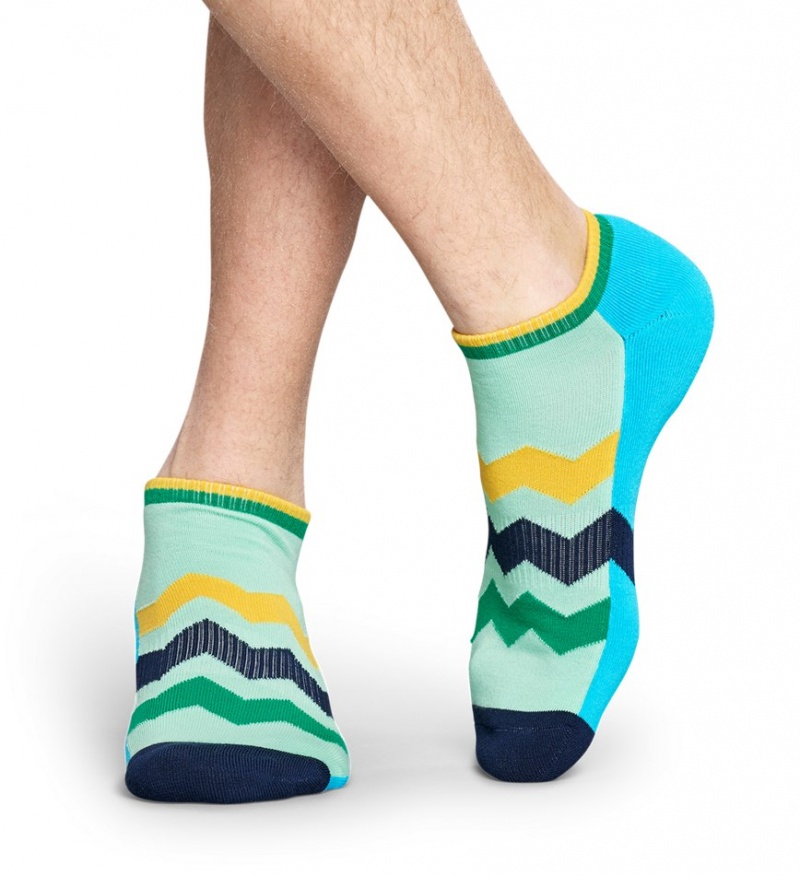 Happy Socks Turn Zig Stripe Low Socken Unisex Blau | Schweiz 85642LNJR