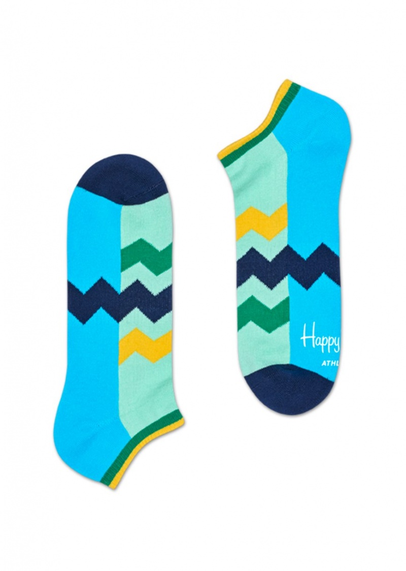 Happy Socks Turn Zig Stripe Low Socken Unisex Blau | Schweiz 85642LNJR