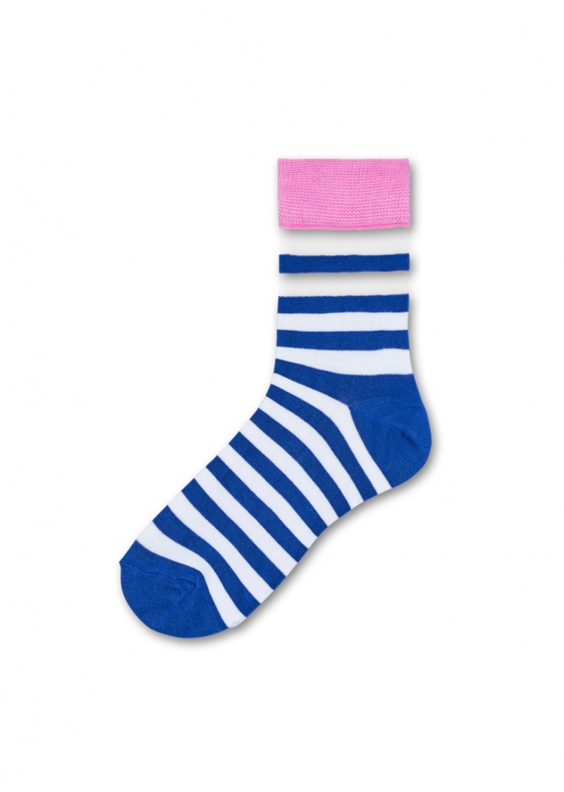 Happy Socks Verna Ankle Socken Damen Blau Weiß | Schweiz 21058UFGR