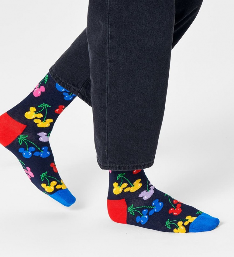 Happy Socks Very Cherry Mickey Socken Unisex Navy | Schweiz 49805PJCX