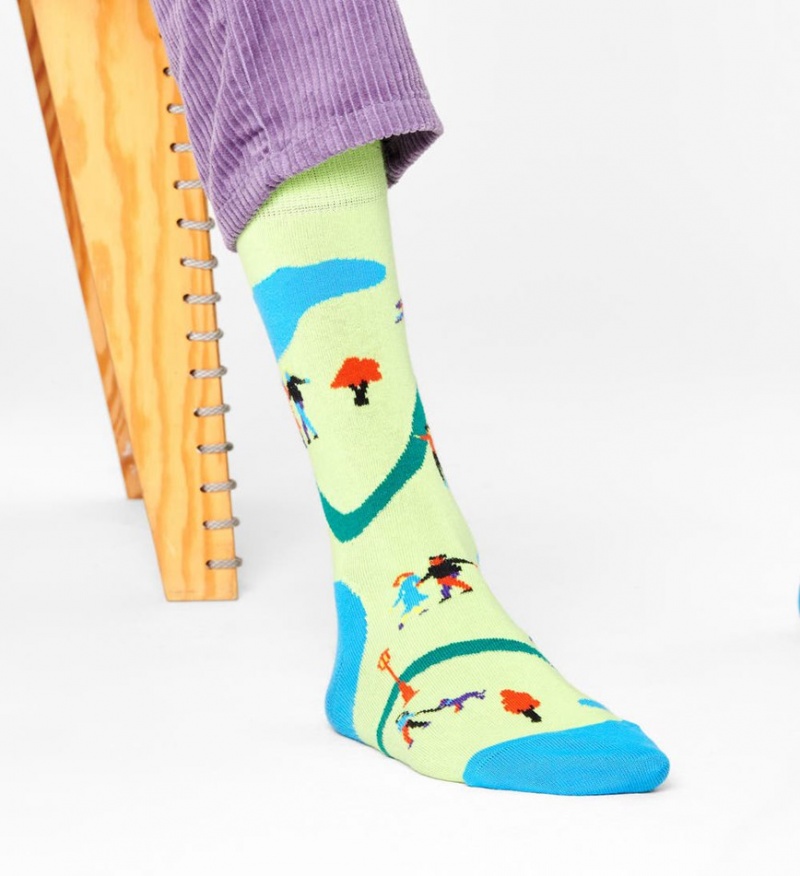 Happy Socks Walk In The Park Socken Unisex Hellgrün | Schweiz 20368ESCU