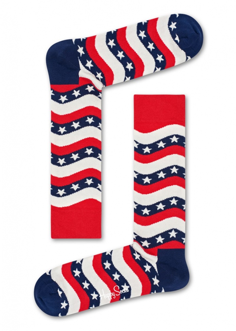 Happy Socks Wavy Stripe Socken Unisex Navy | Schweiz 86715YXRC