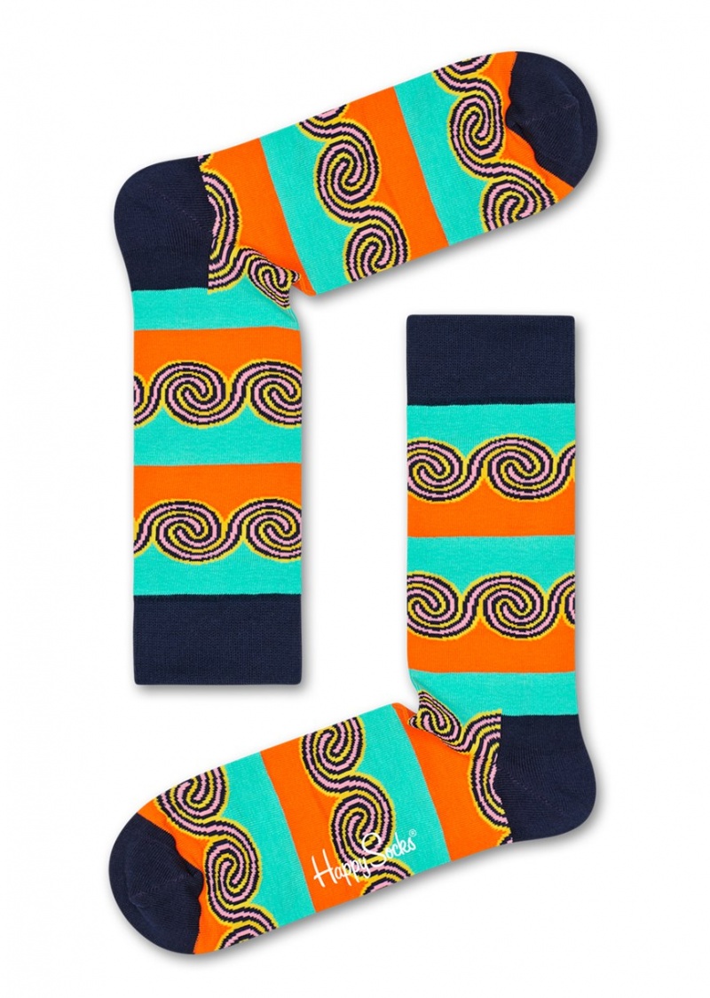 Happy Socks Windy Stripe Socken Unisex Navy | Schweiz 67980JTOL