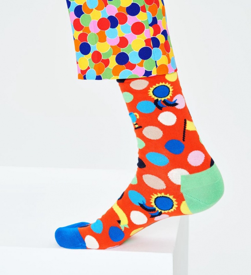 Happy Socks Winner Dot Socken Unisex Dunkelorange | Schweiz 49713PRKA