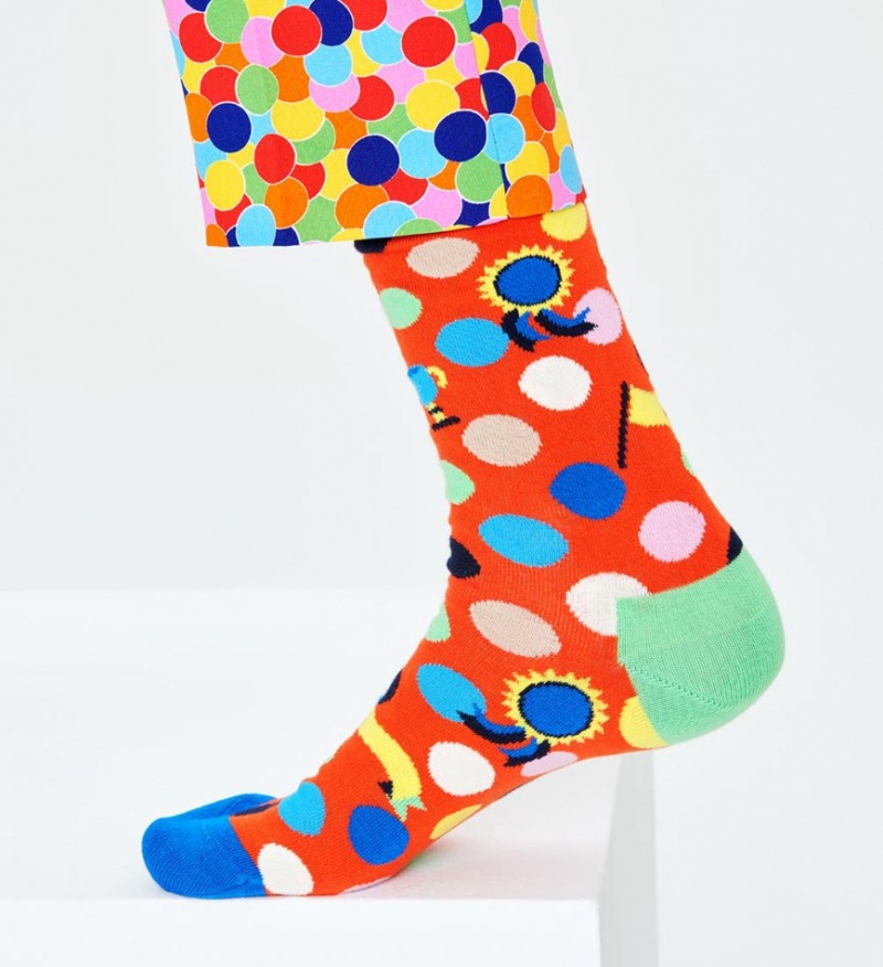 Happy Socks Winner Dot Socken Unisex Dunkelorange | Schweiz 49713PRKA