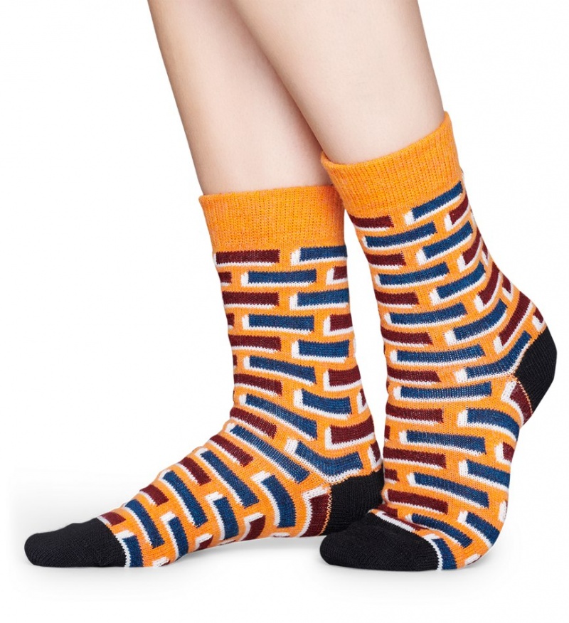 Happy Socks Wolle Brick Socken Unisex Orange | Schweiz 03591AYFL