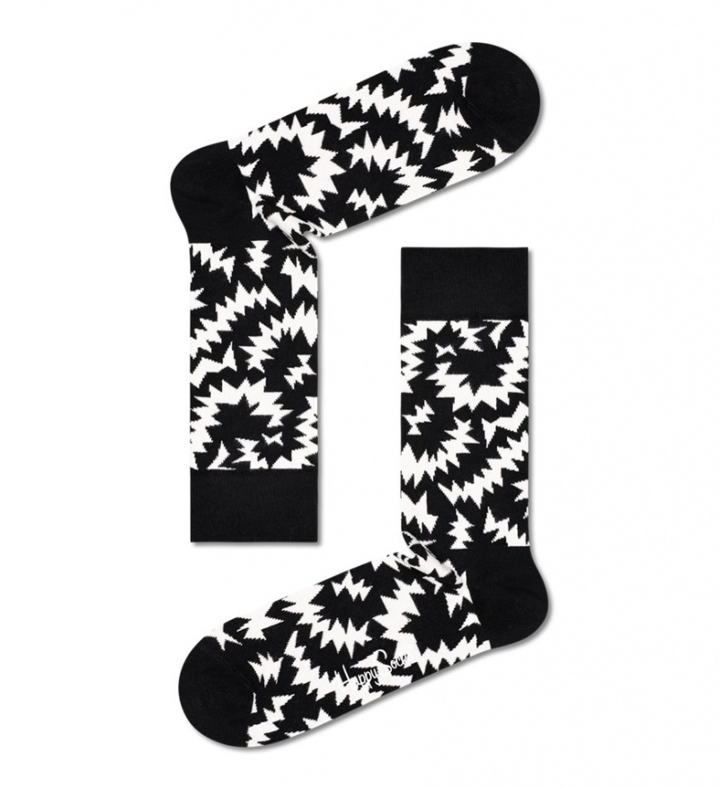 Happy Socks Zigzag Socken Unisex Schwarz | Schweiz 48310RHNT