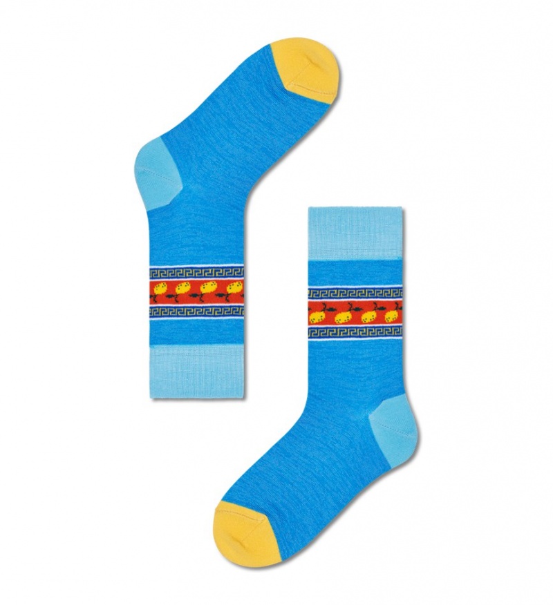 Happy Socks Zoe Crew Socken Unisex Blau | Schweiz 61703HDZG